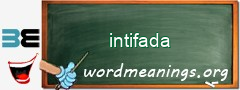 WordMeaning blackboard for intifada